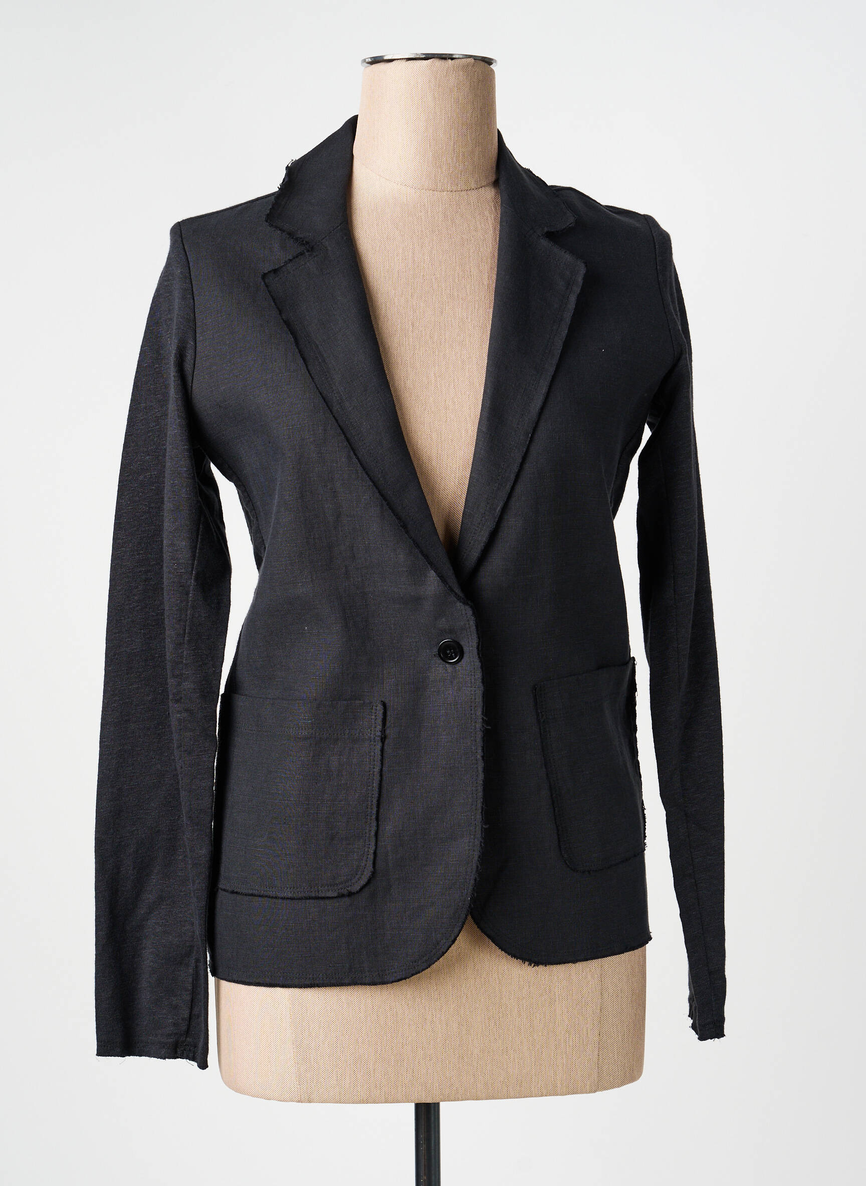 Blazer poches gris MAJESTIC FILATURES femme