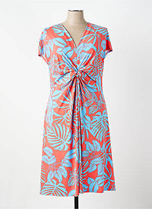 Robe mi-longue manches courtes manches courtes orange BETTY BARCLAY femme