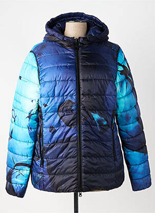 Doudoune manches longues a capuche bleu BETTY BARCLAY femme