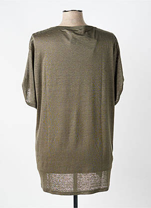 Tunique manches courtes tissage crêpe vert FRANK WALDER femme