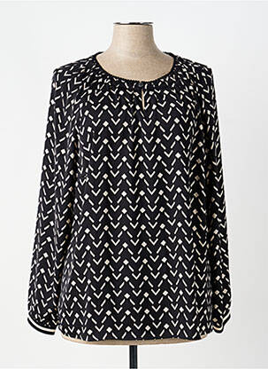 Blouse tissage popeline manches longues noir BETTY BARCLAY femme