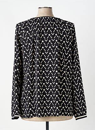 Blouse tissage popeline manches longues noir BETTY BARCLAY femme