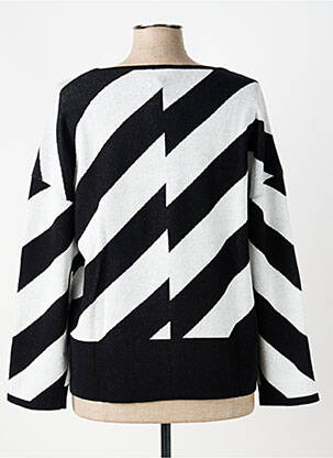Pull coupe droite manches longues noir MARBLE femme