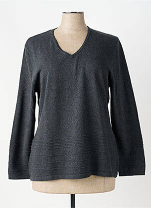 Pull tissage chiné manches longues gris MARBLE femme