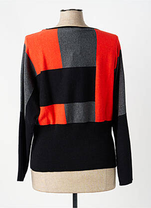 Pull col bateau manches longues orange MARBLE femme