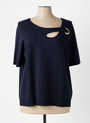 Pull coupe cintrée manches courtes bleu BETTY BARCLAY femme