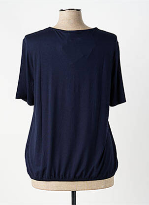 T-shirt col v manches courtes bleu BARBARA LEBEK femme