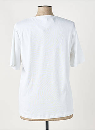T-shirt sérigraphie manches courtes blanc MARBLE femme