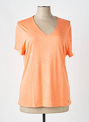 T-shirt coupe droite manches courtes orange MARBLE femme