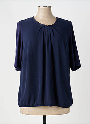 Blouse col rond manches courtes bleu SOMMERMANN femme