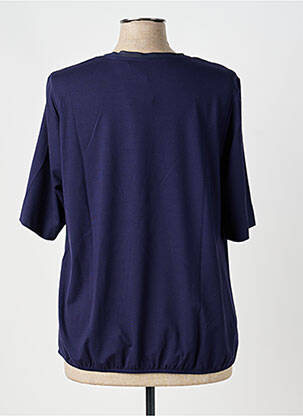 Blouse col rond manches courtes bleu SOMMERMANN femme