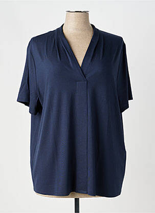 T-shirt coupe droite manches courtes bleu FRANK WRIGHT femme