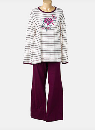 Pyjama tissage jersey violet PASTUNETTE femme