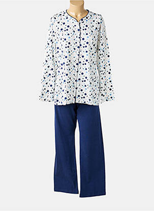 Pyjama tissage jersey bleu PASTUNETTE femme