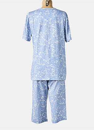 Pyjama coupe droite bleu PASTUNETTE femme