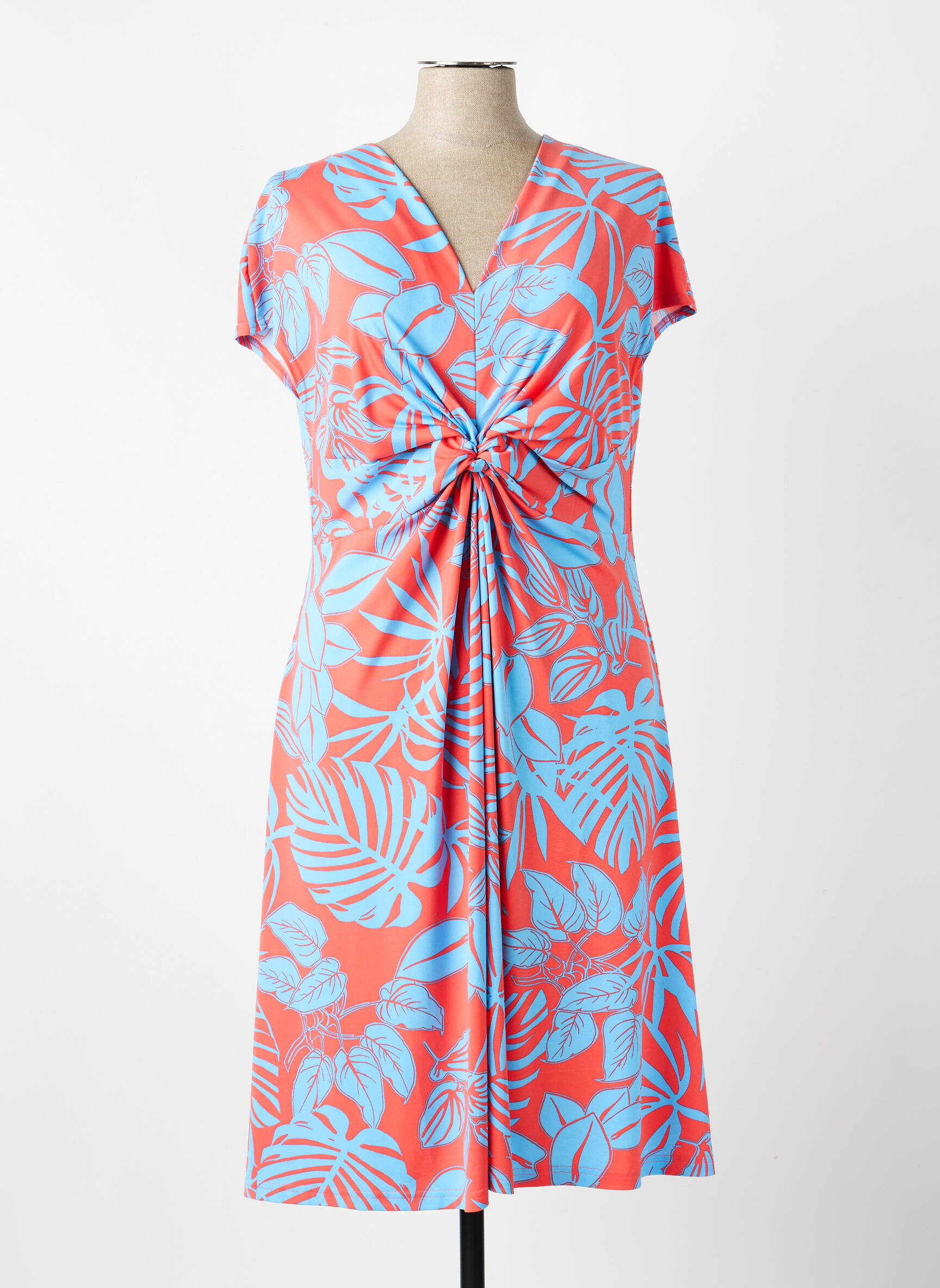 Robe mi-longue manches courtes manches courtes orange BETTY BARCLAY femme