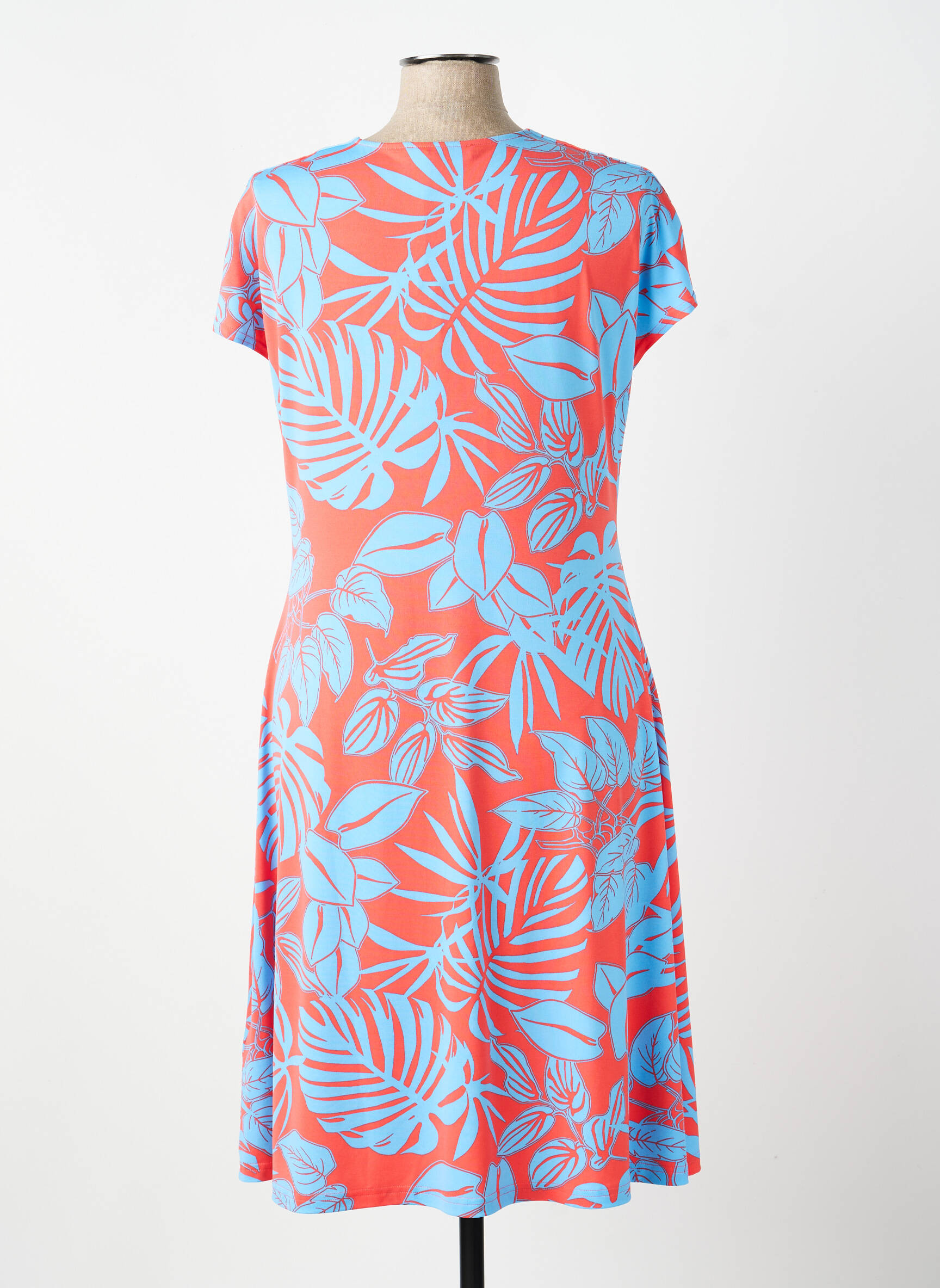 Robe mi-longue manches courtes manches courtes orange BETTY BARCLAY femme