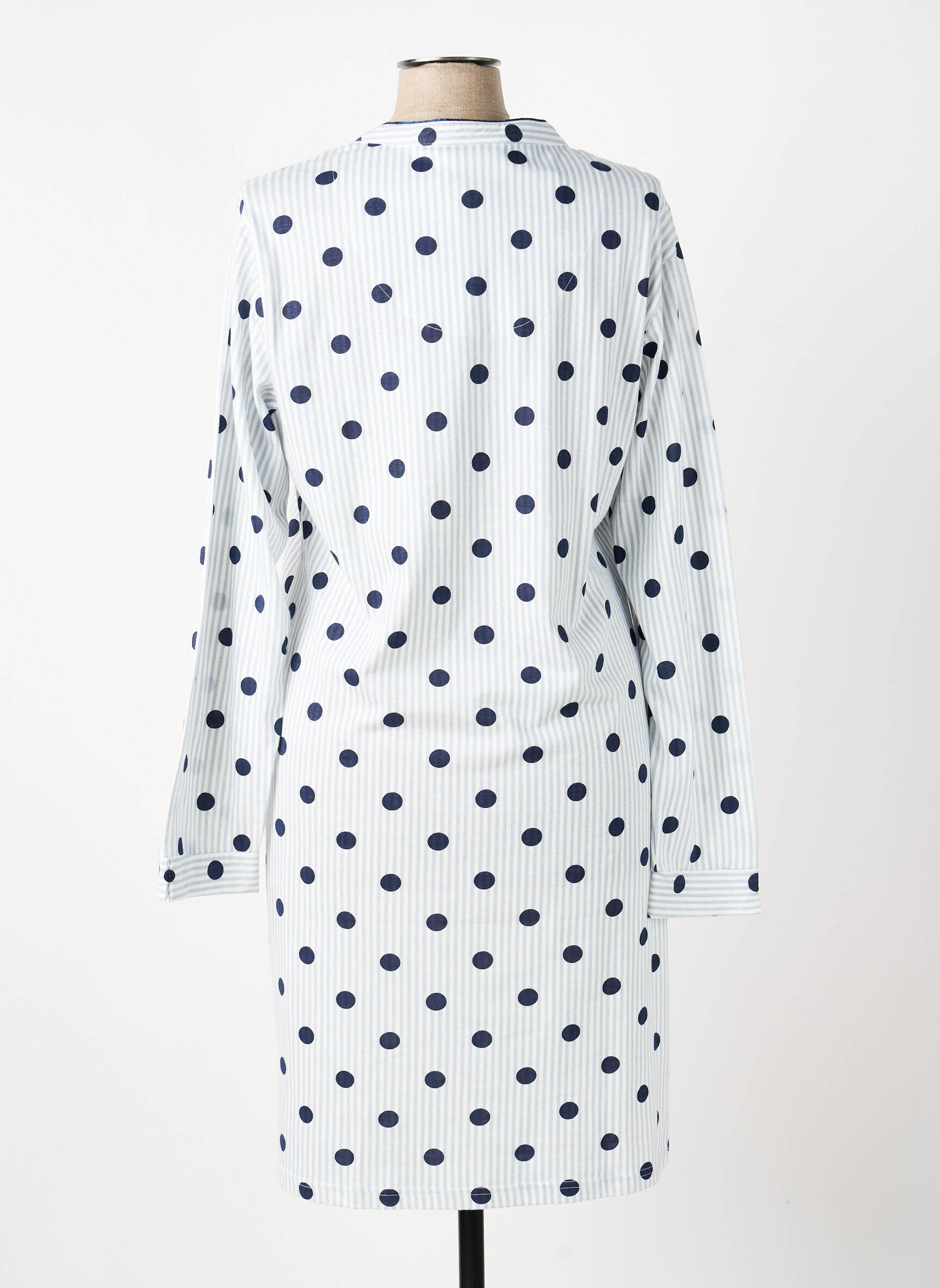 Chemise de nuit imprimé rayures bleu PASTUNETTE femme