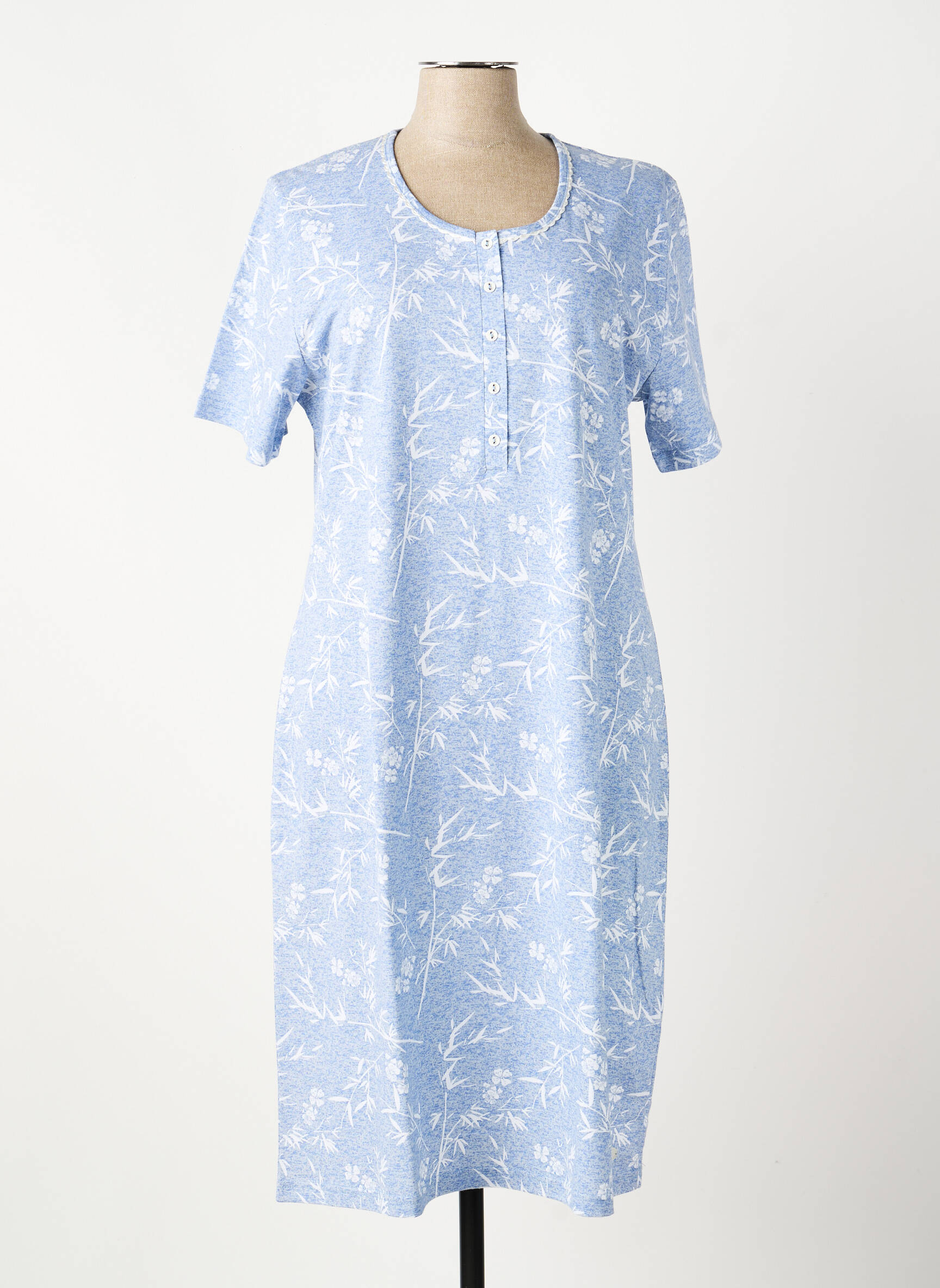 Chemise de nuit stretch bleu PASTUNETTE femme
