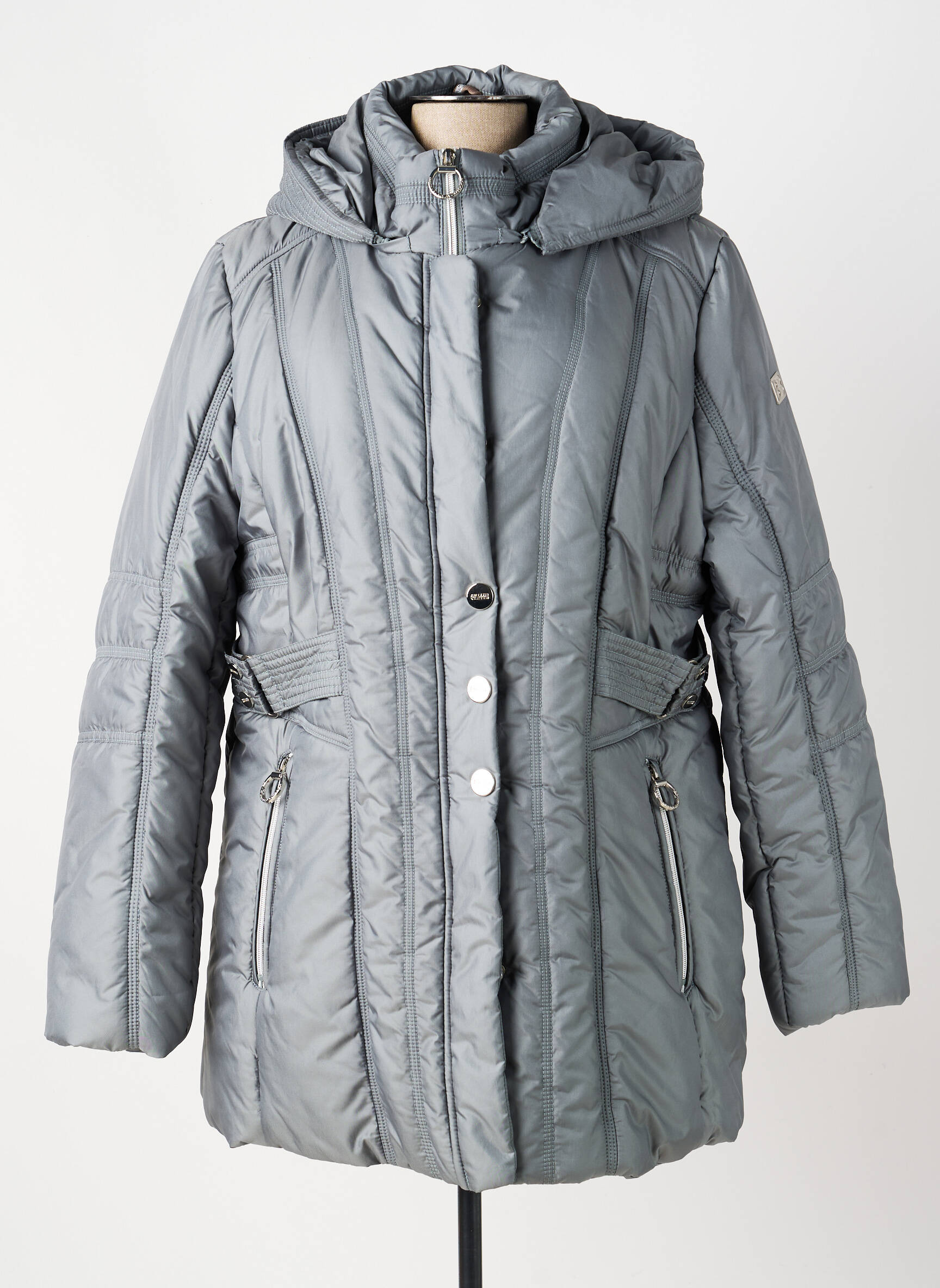 Doudoune manches longues a capuche gris BETTY BARCLAY femme