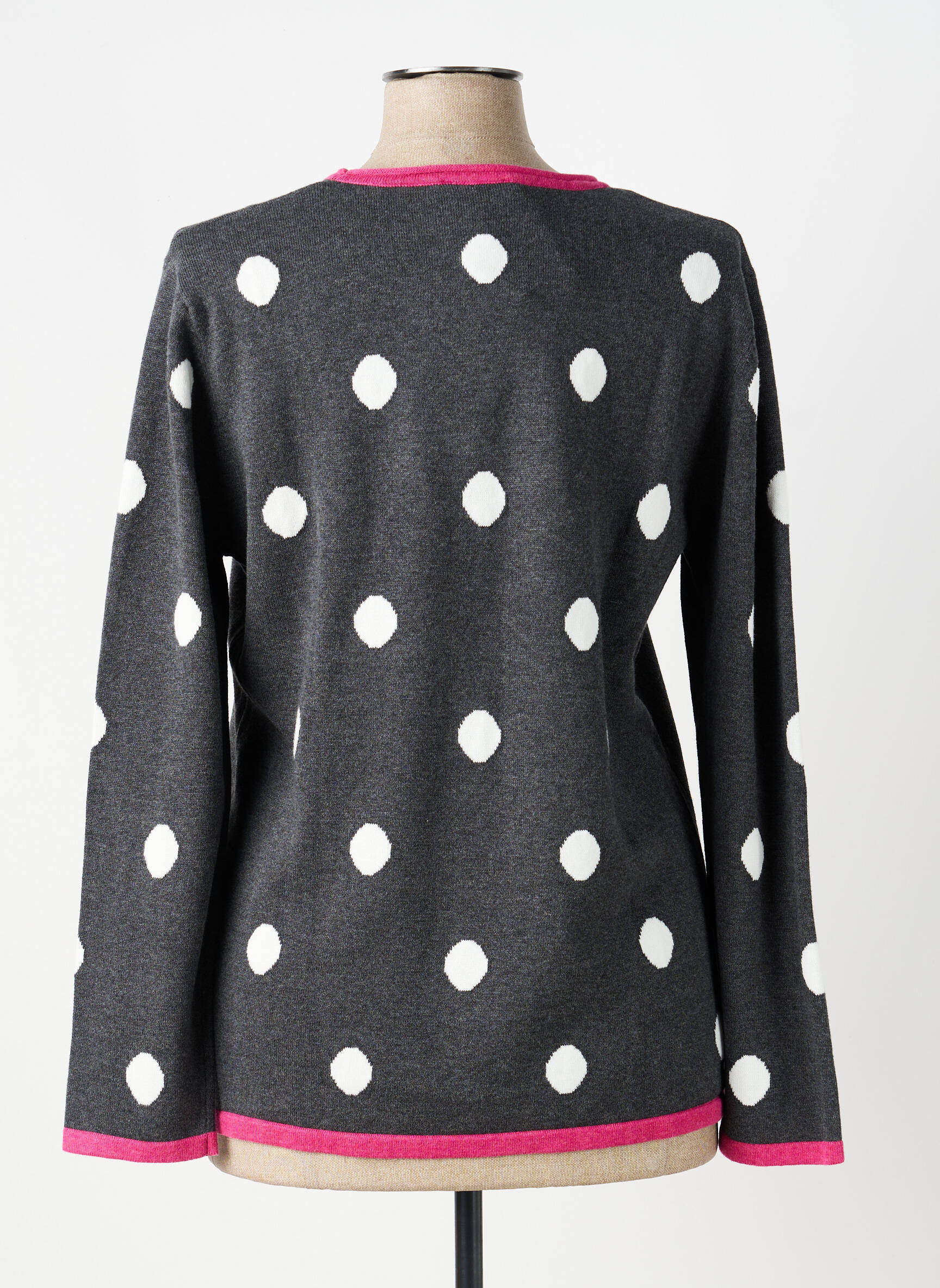 Pull tissage chiné manches longues gris MARBLE femme