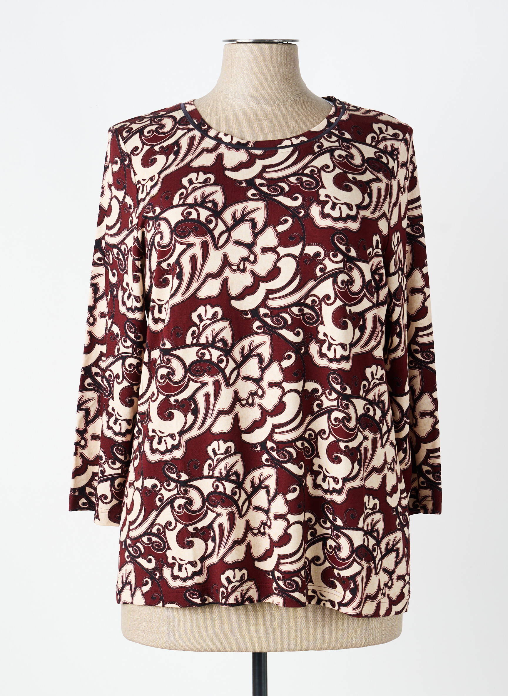 T-shirt manches 3/4 manches 3/4 rouge SOMMERMANN femme
