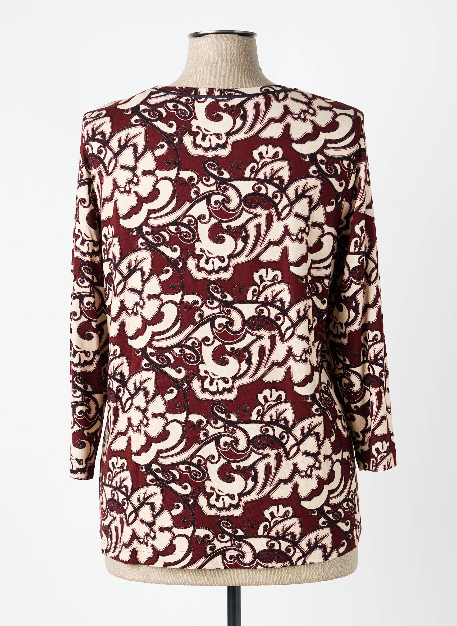 T-shirt manches 3/4 manches 3/4 rouge SOMMERMANN femme