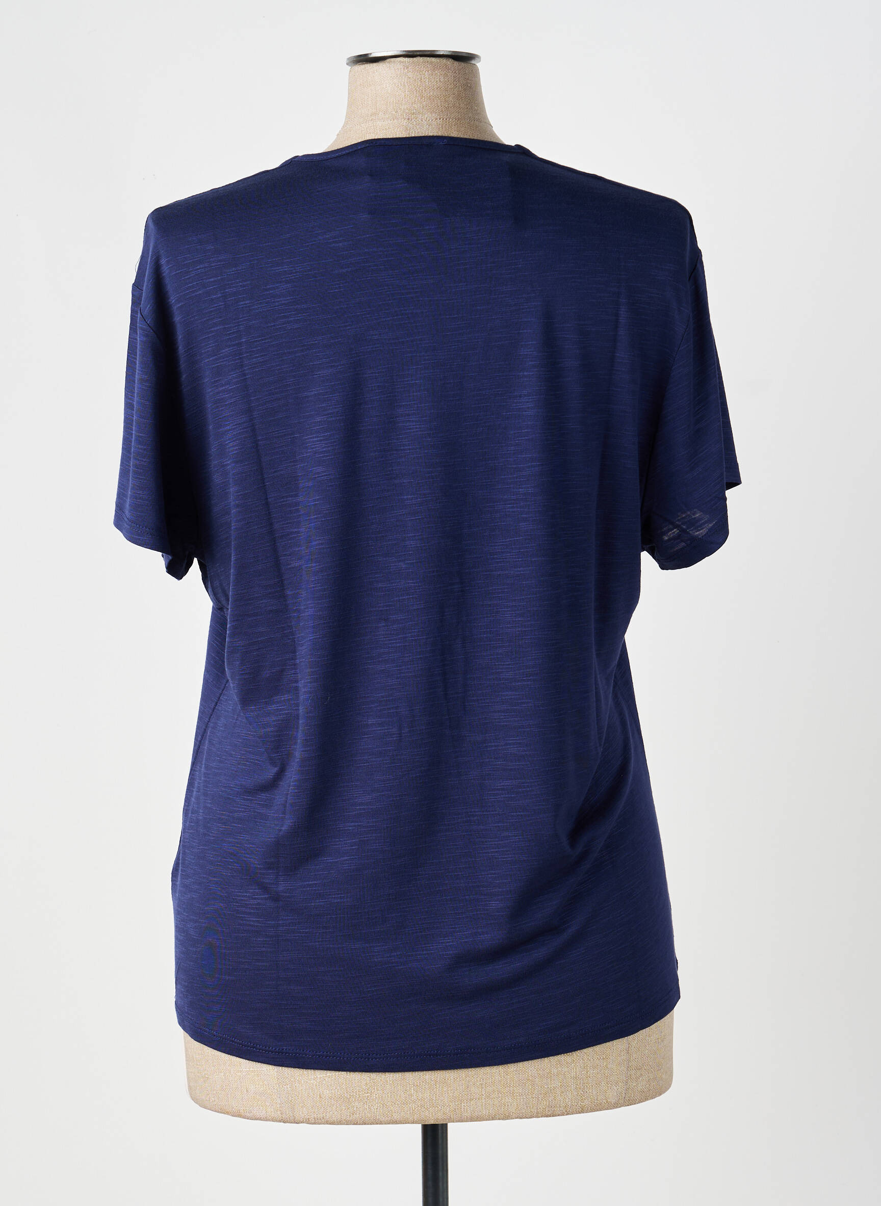 T-shirt coupe droite manches courtes bleu MARBLE femme