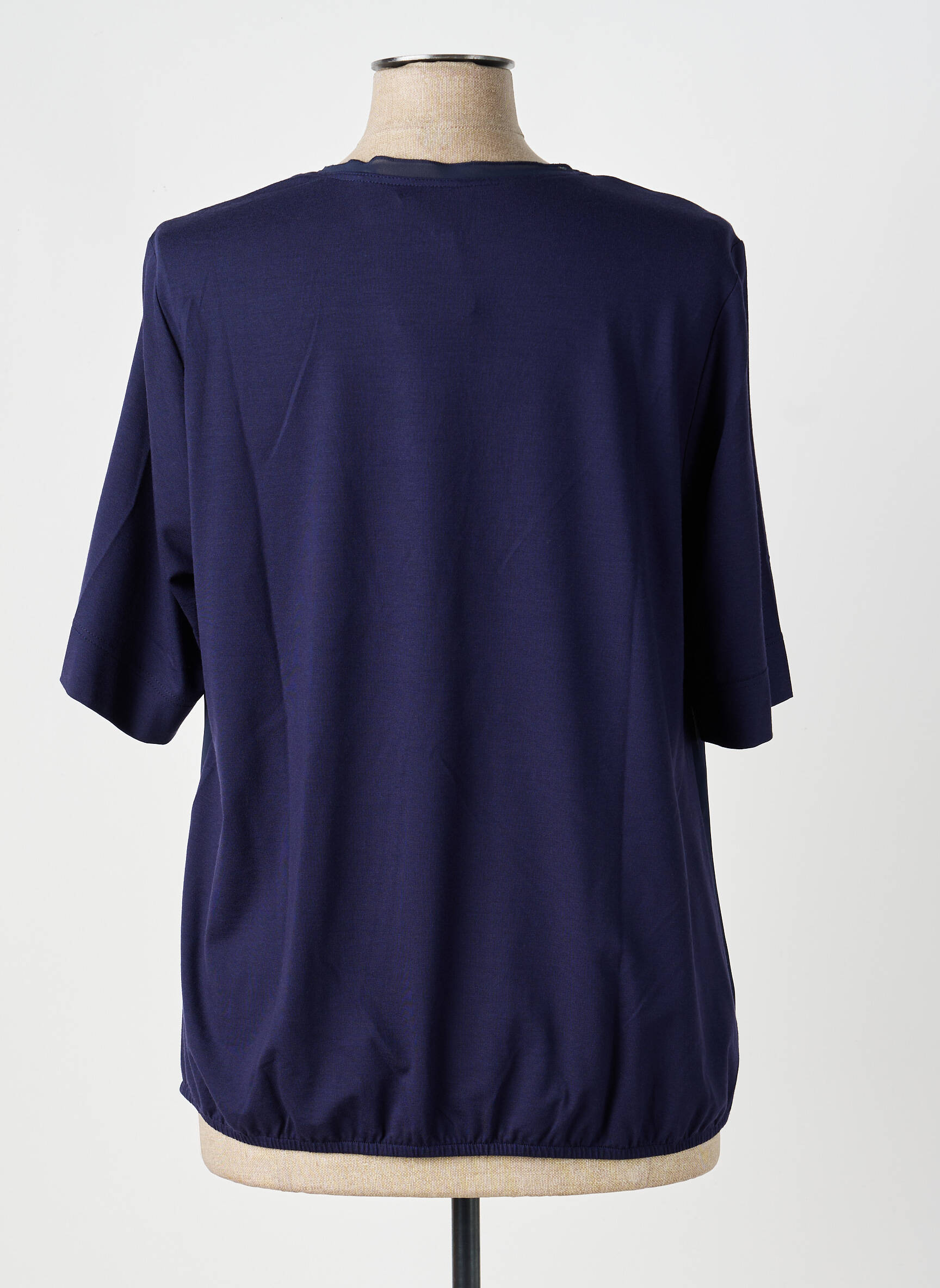 Blouse col rond manches courtes bleu SOMMERMANN femme