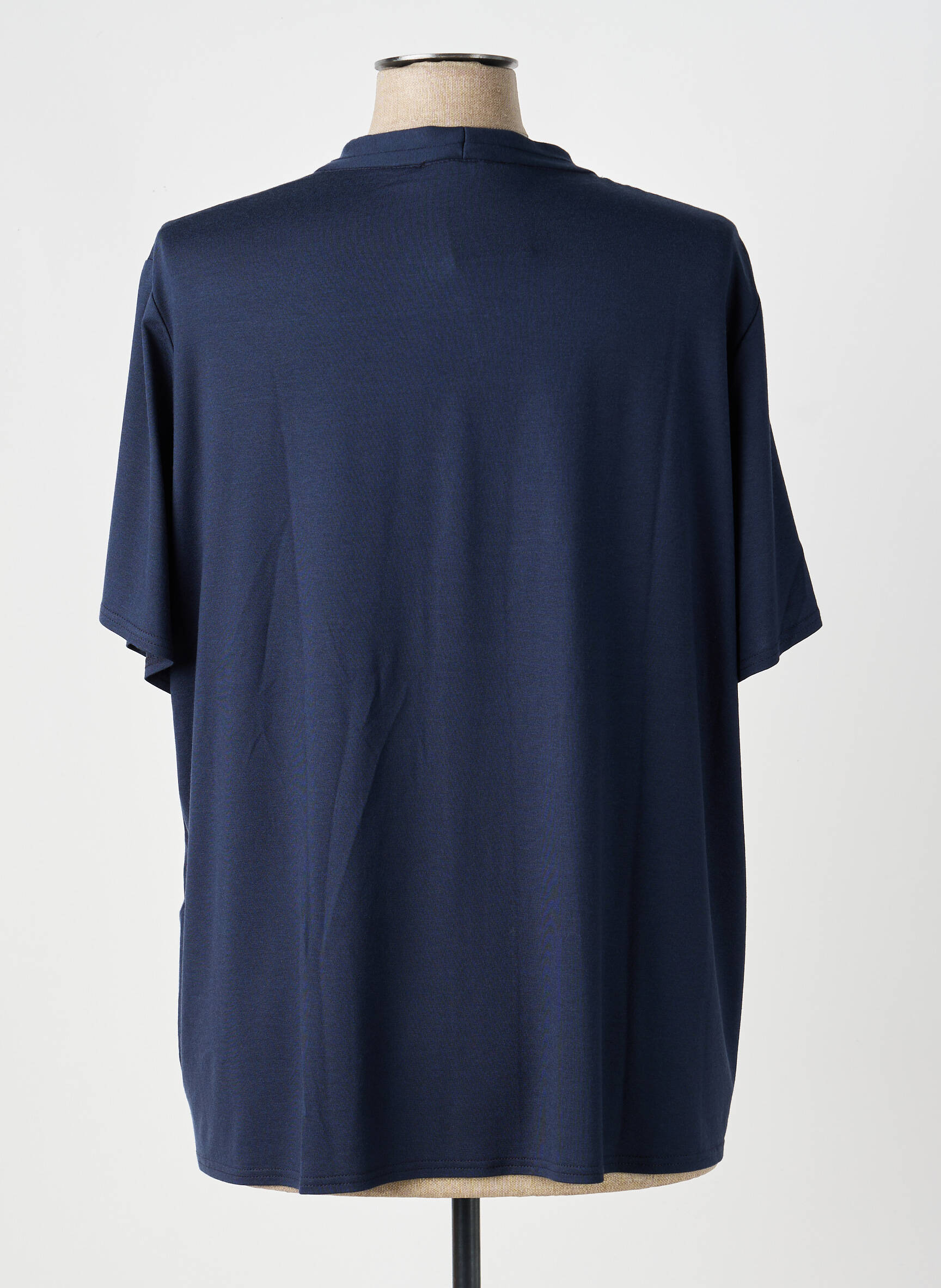 T-shirt coupe droite manches courtes bleu FRANK WRIGHT femme