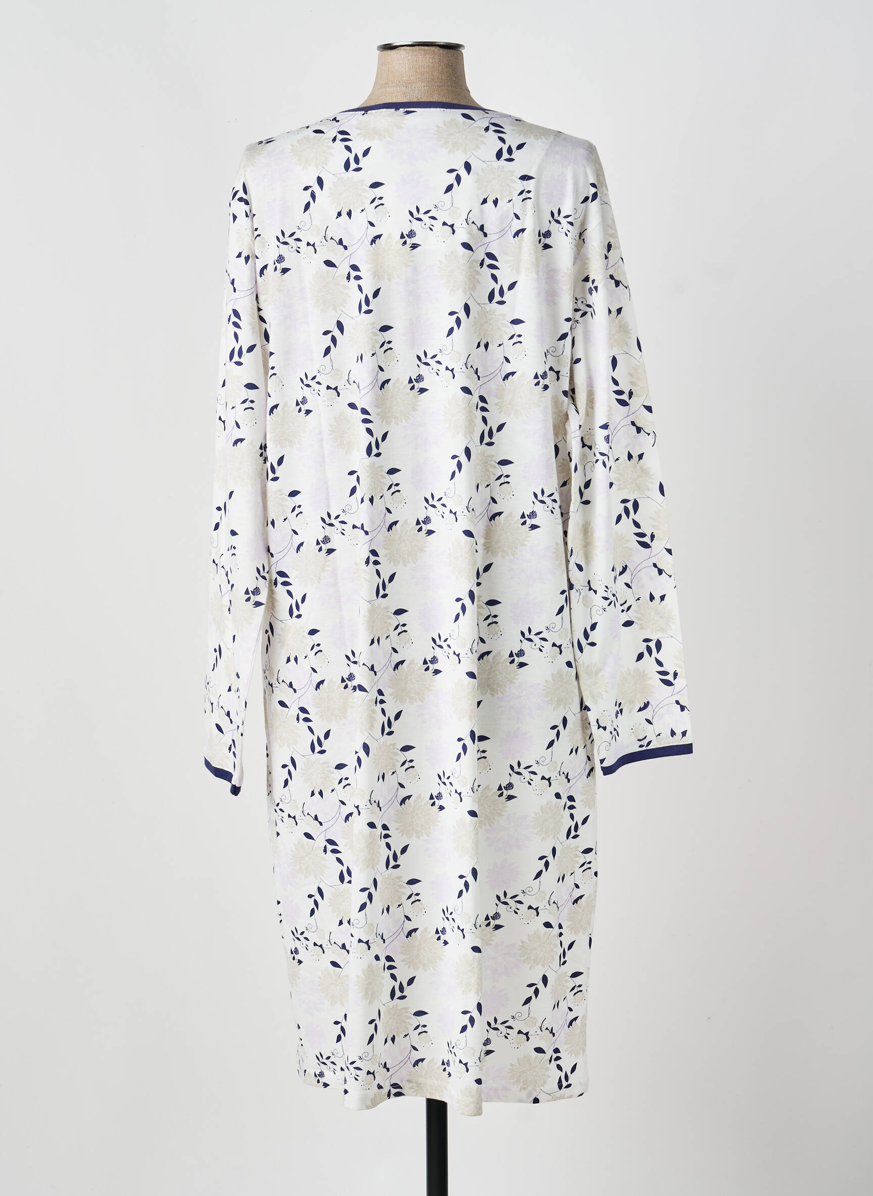 Chemise de nuit imprimé fleurs bleu PASTUNETTE femme