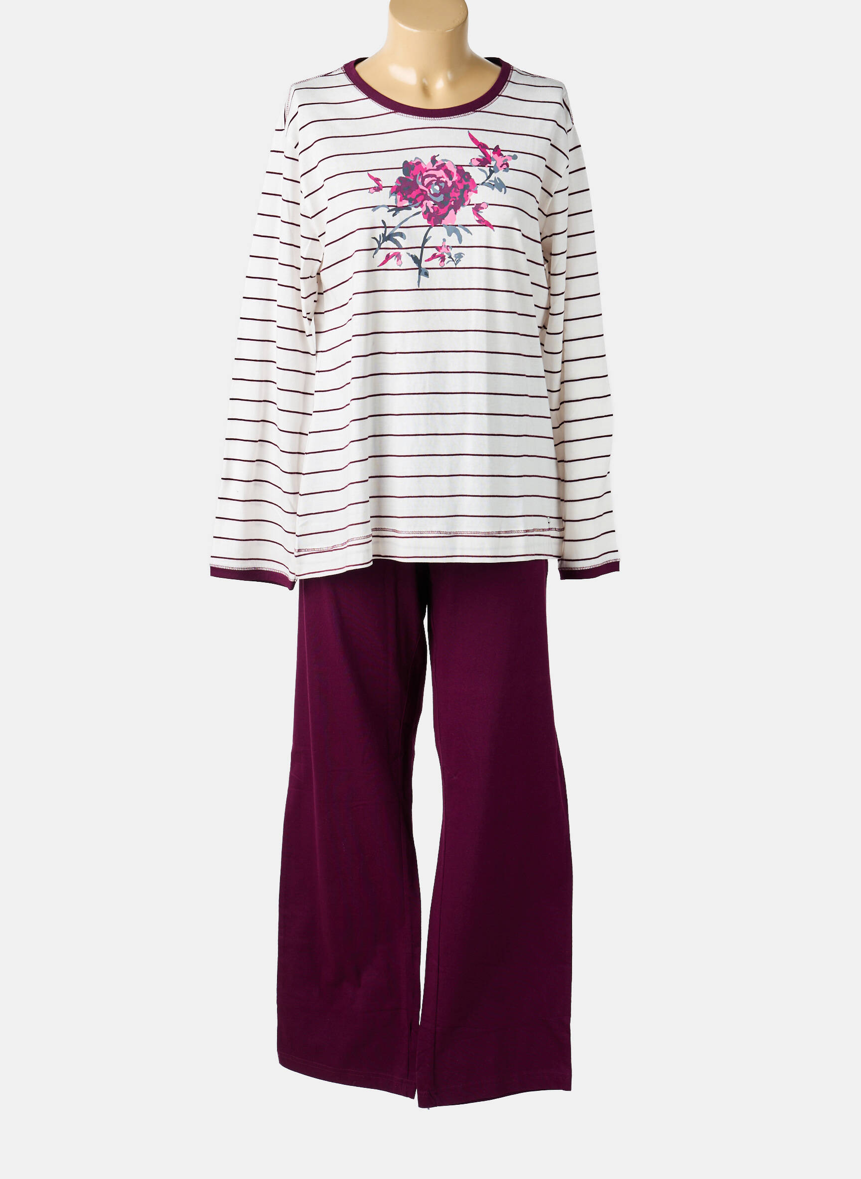 Pyjama tissage jersey violet PASTUNETTE femme