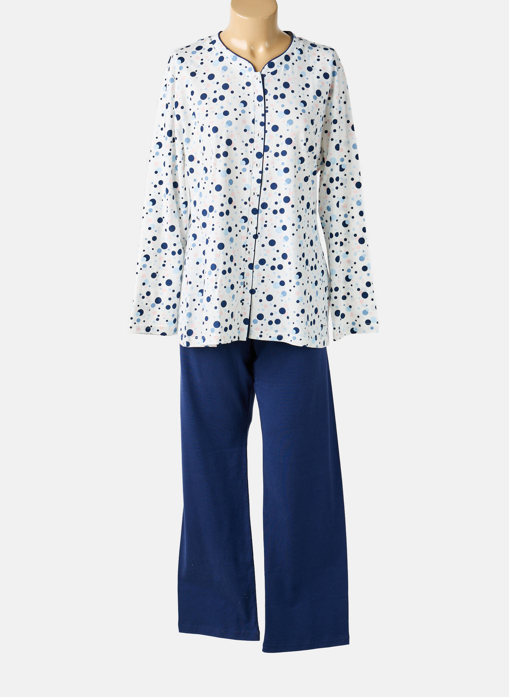 Pyjama tissage jersey bleu PASTUNETTE femme