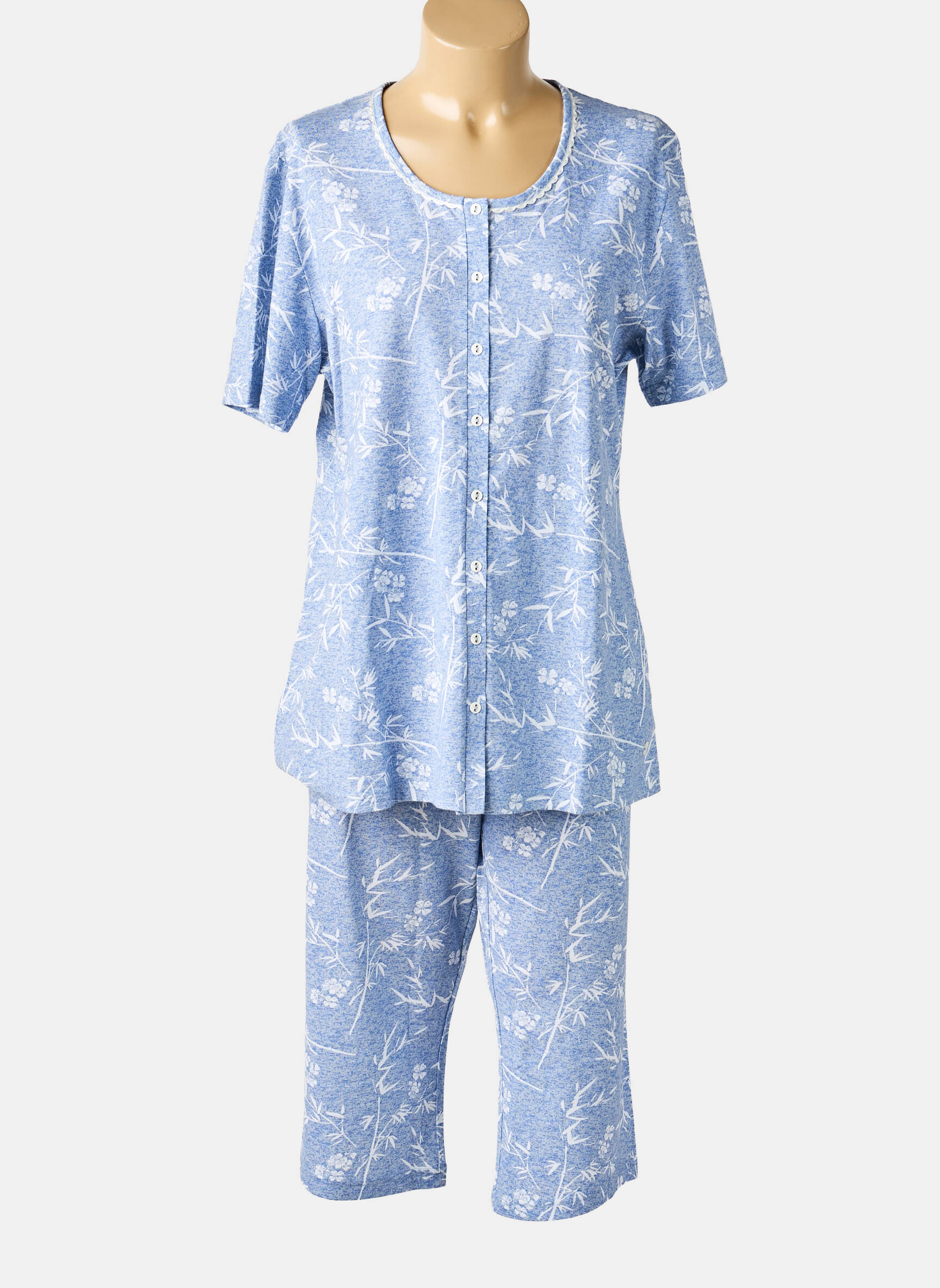 Pyjama coupe droite bleu PASTUNETTE femme