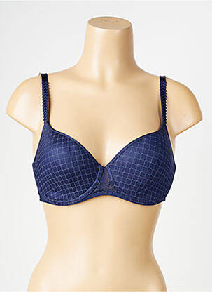 Soutien-gorge effet matière satinée haut soutien-gorge moulé bleu CHANTELLE femme