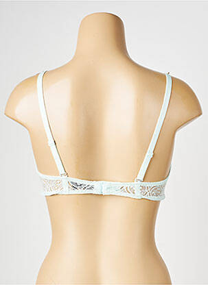 Soutien-gorge effet matière satinée haut triangles vert IMPLICITE femme