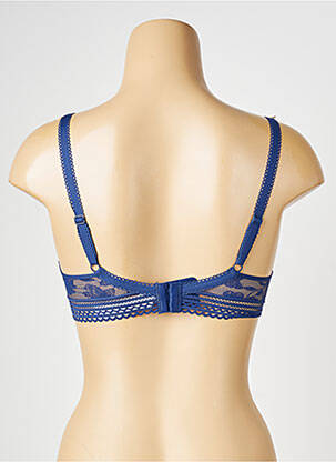 Soutien-gorge effet matière satinée haut soutien-gorge moulé bleu PASSIONATA femme