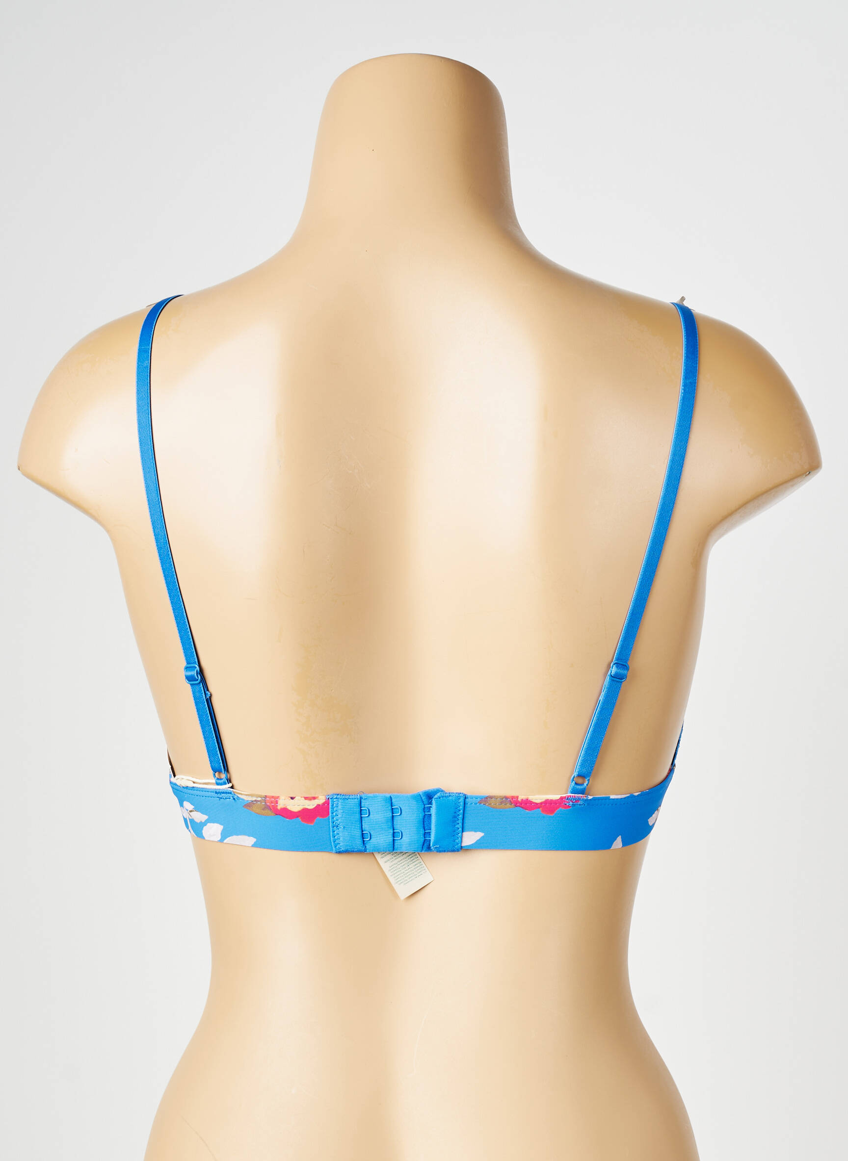 Soutien-gorge sans armature haut triangles bleu DORINA femme