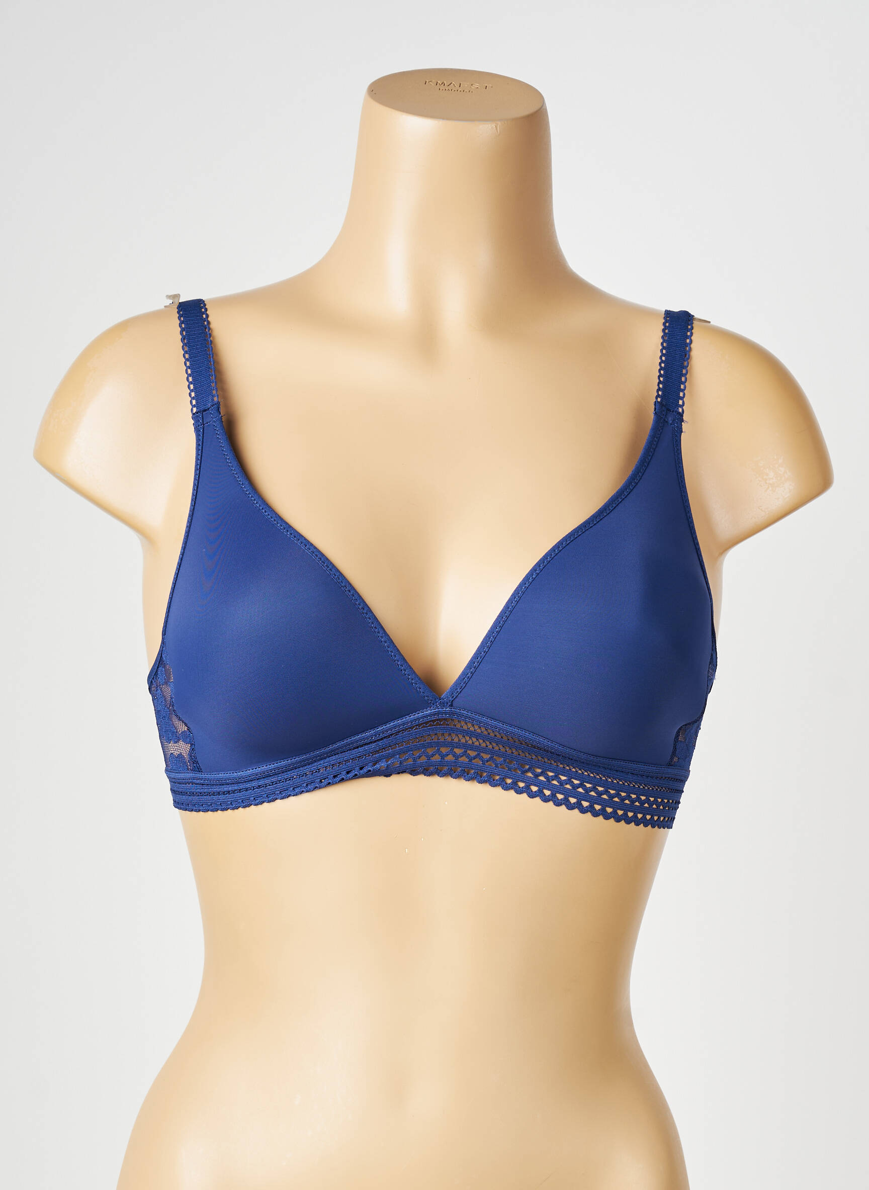 Soutien-gorge effet matière satinée haut soutien-gorge moulé bleu PASSIONATA femme