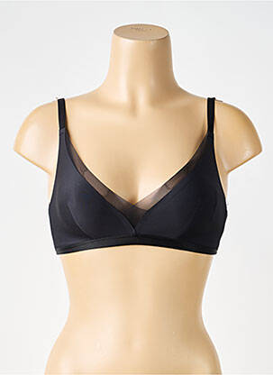 Soutien-gorge effet matière satinée haut soutien-gorge emboitant noir CHANTELLE femme