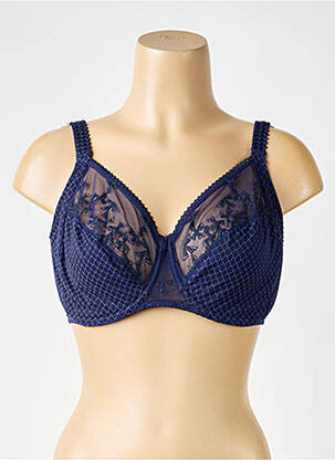Soutien-gorge effet matière satinée haut soutien-gorge emboitant bleu CHANTELLE femme