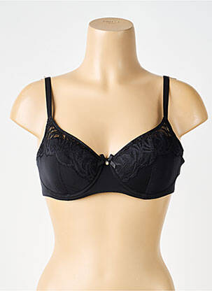 Soutien-gorge effet matière satinée haut soutien-gorge moulé noir FEMILET femme