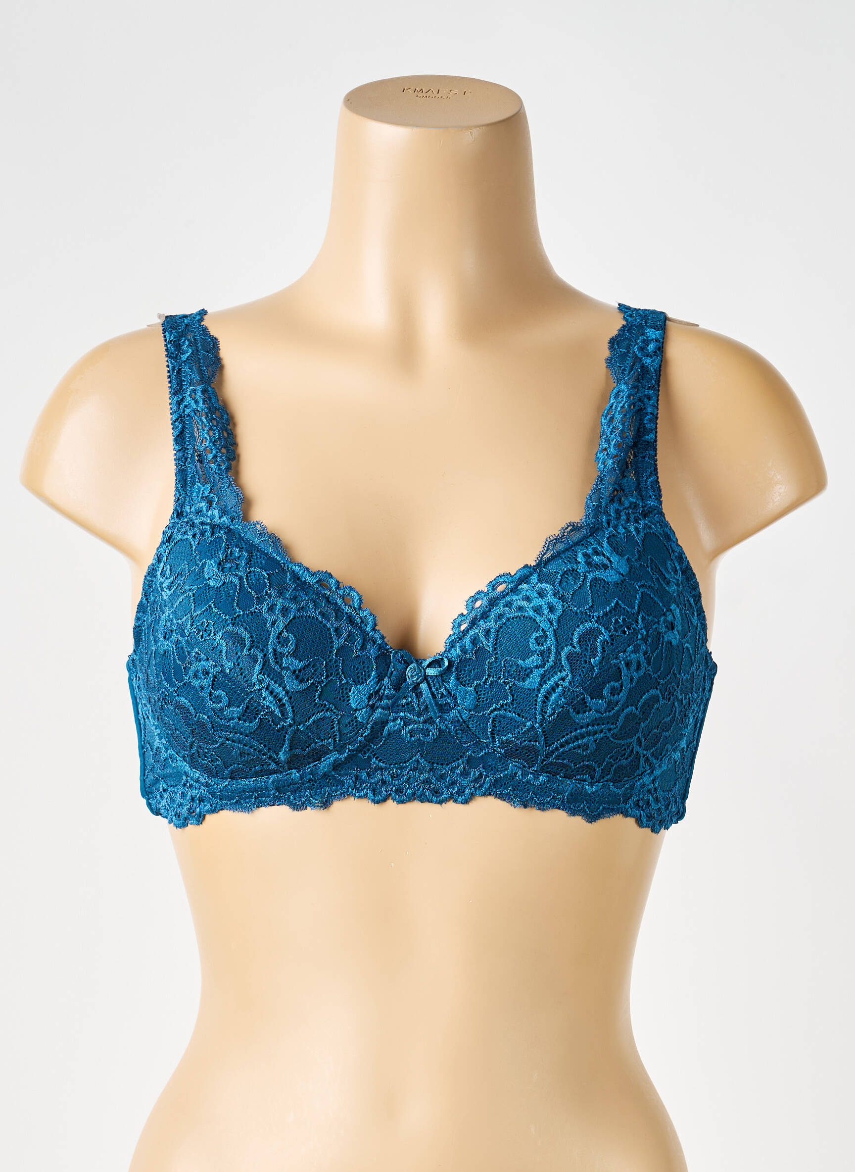 Soutien-gorge effet matière satinée haut soutien-gorge moulé bleu DAMART femme