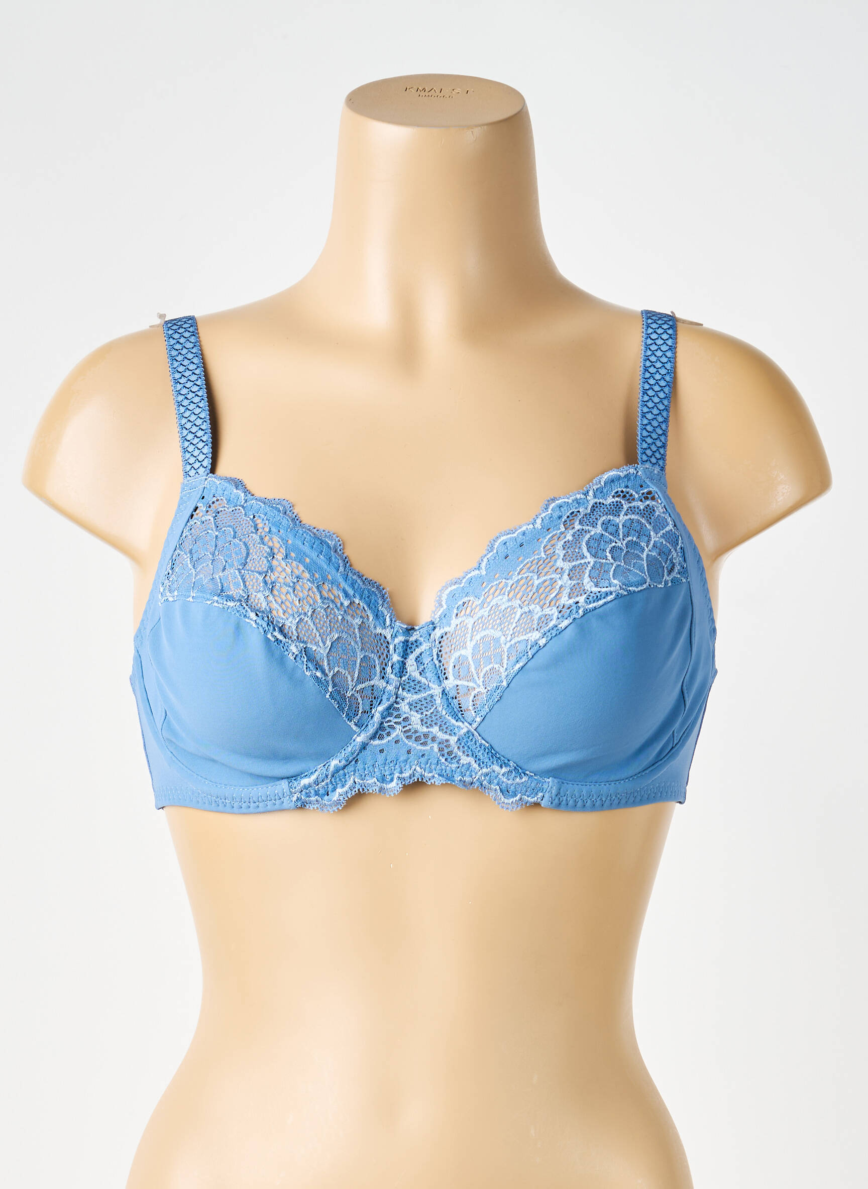 Soutien-gorge effet matière satinée haut soutien-gorge emboitant bleu SIMONE PERELE femme