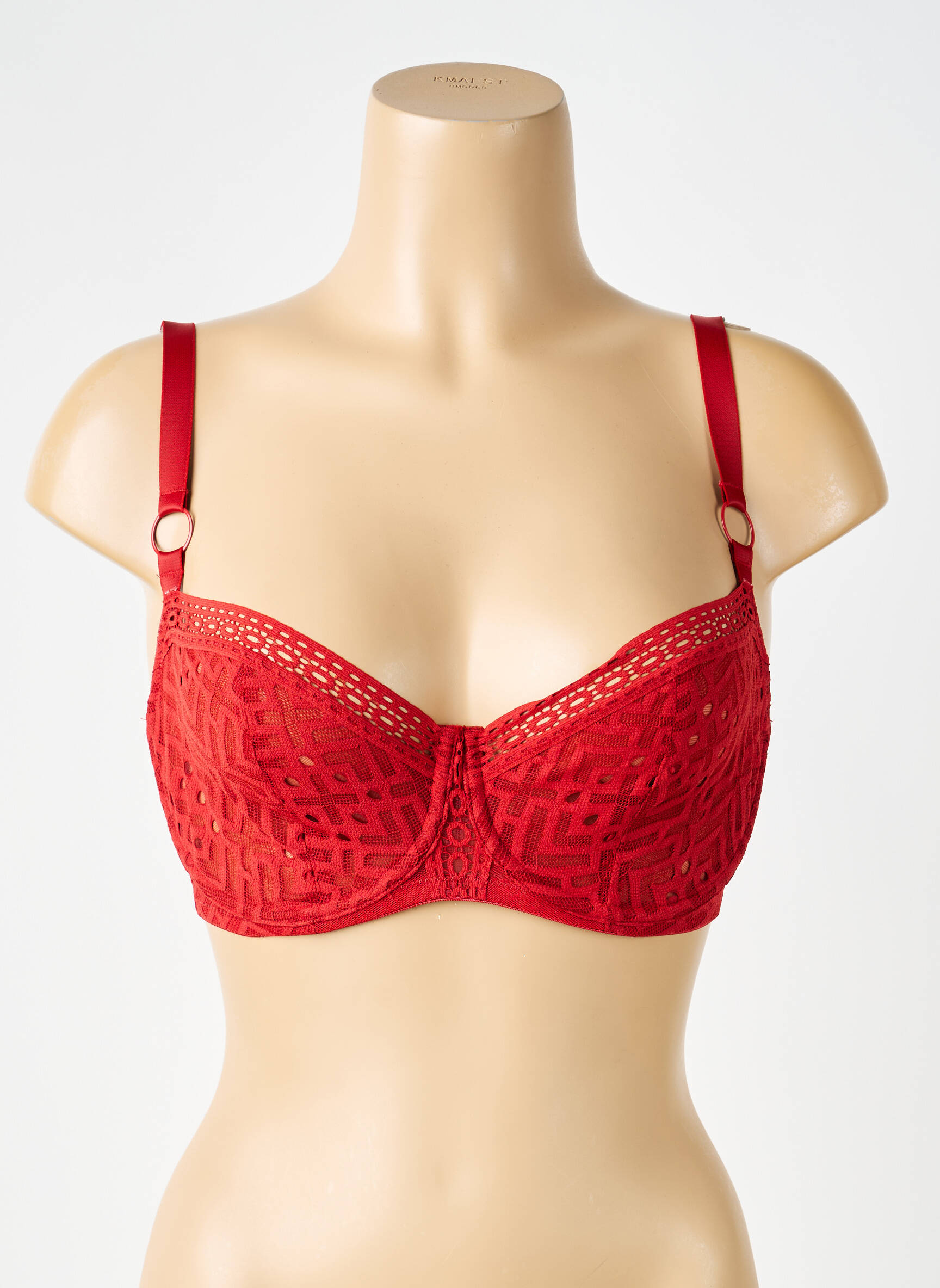 Soutien-gorge effet matière satinée haut soutien-gorge emboitant rouge PASSIONATA femme