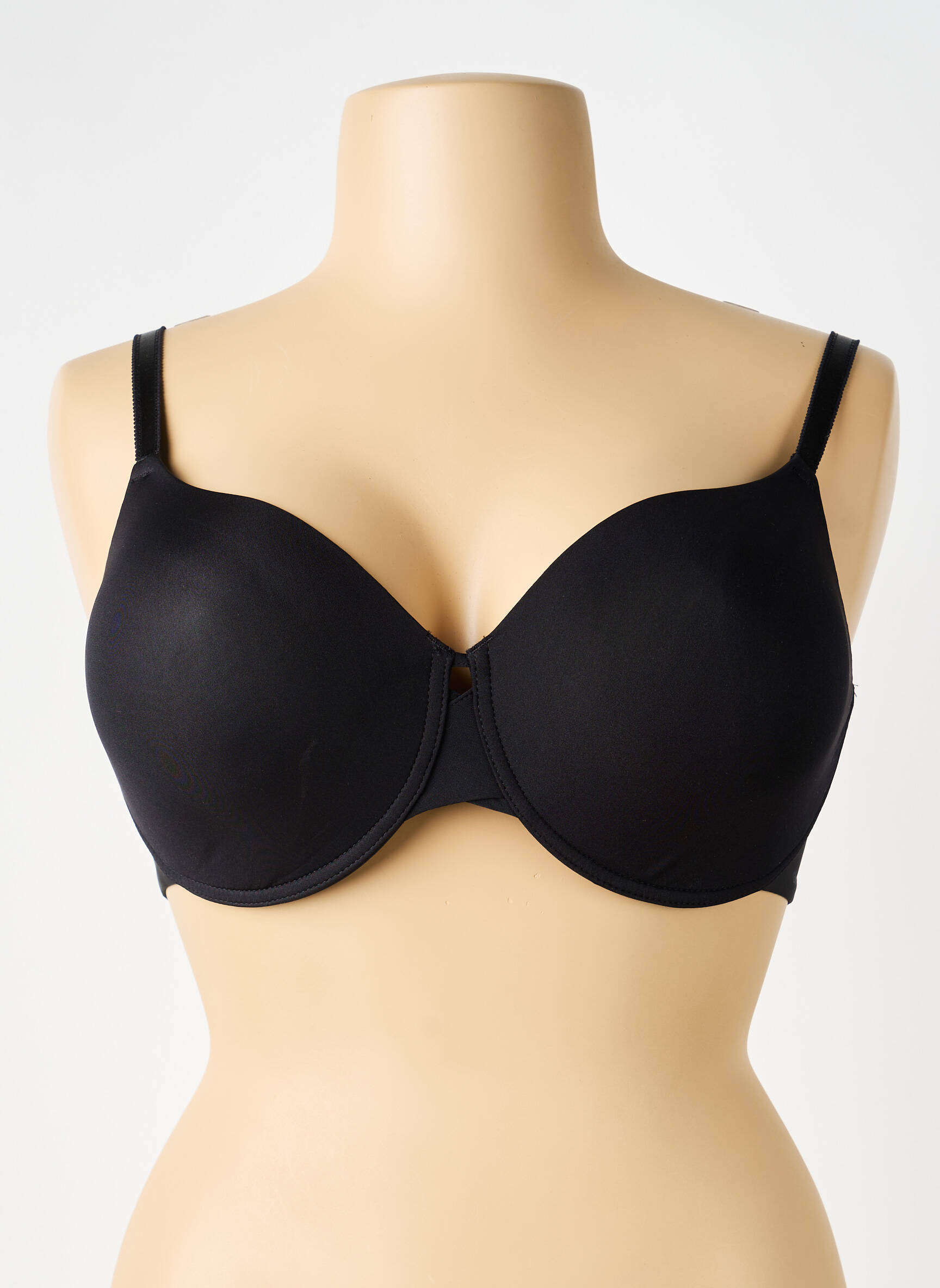 Soutien-gorge effet matière satinée haut soutien-gorge moulé noir CHANTELLE femme