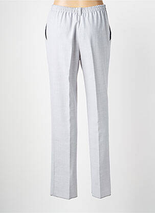 Pantalon droit tissage crêpe taille normale gris KARTING femme