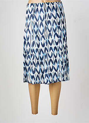 Jupe mi-longue taille normale bleu FRANK WALDER femme