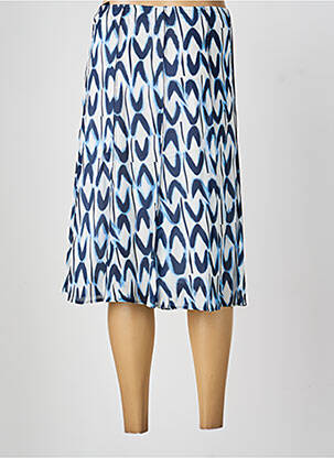 Jupe mi-longue taille normale bleu FRANK WALDER femme
