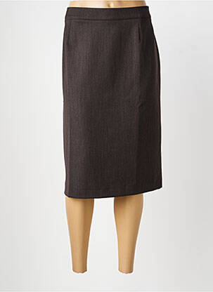 Jupe mi-longue taille normale marron SAINT HILAIRE femme